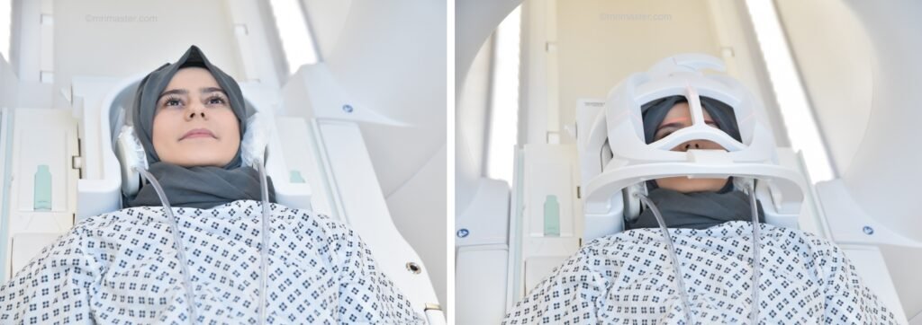 magnetic resonance angiography(MRA) of the brain positioning